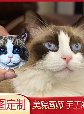 布偶猫冰箱贴定制日本短尾猫香薰汽车出风口柯尼斯卷毛猫创意礼品