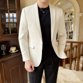 青年纯色免烫单西外套正装 男士 西装 帅气修身 休闲西服2025春秋新款