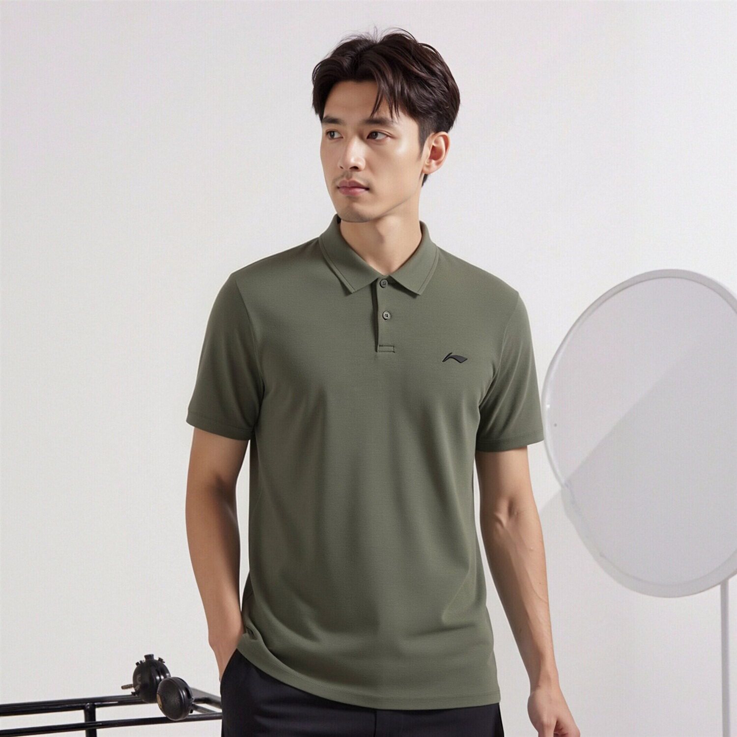 李宁男子凉感舒适短袖POLO衫图片
