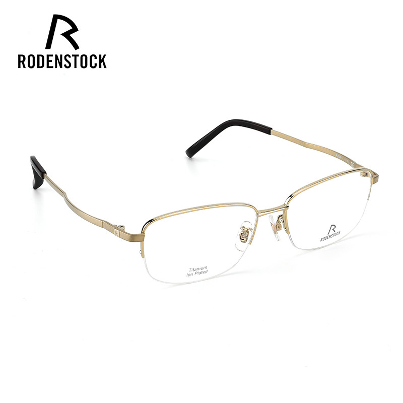 罗敦司得眼镜框超轻半框商务纯钛