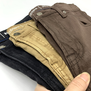 直筒长裤 弹力休闲裤 耐磨修身 裤 男重水洗做旧软糯欧美简约咖啡工装