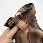 全棉格子衬衫 男日系复古文艺青年秋季 款 日式 宽松休闲长袖 衬衣潮女