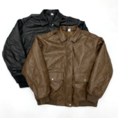 男女情侣款 飞行员夹克款 夹克外套 版 型工装 式 pu皮衣男宽松短款