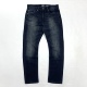 小直筒深蓝长裤 弹力牛仔裤 男阿美咔叽重水洗做旧日系复古软糯修身