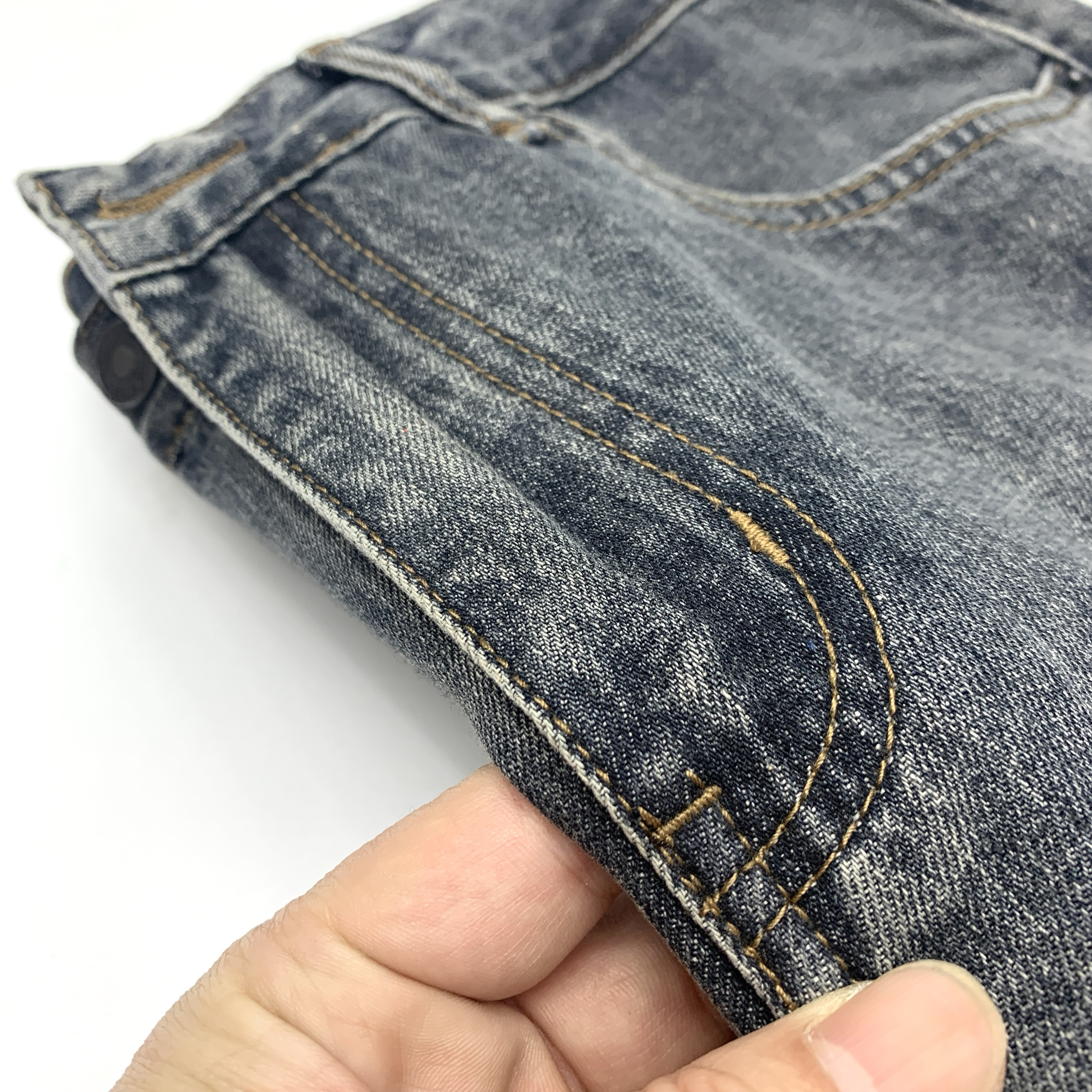 美式复古水洗做旧牛仔裤男