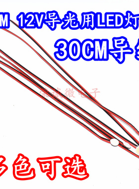 8MM12V1W导光LED灯珠白光红绿蓝黄粉色摩托装饰DIY氛围灯光源高亮