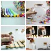 幸运星 高颜值装 玻璃瓶星星折纸成品玻璃罐子手工五角星空瓶 包邮