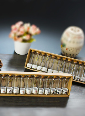 一盒12只装饰许愿瓶发光瓶子迷你漂流瓶中瓶挂件小礼物大学生活动