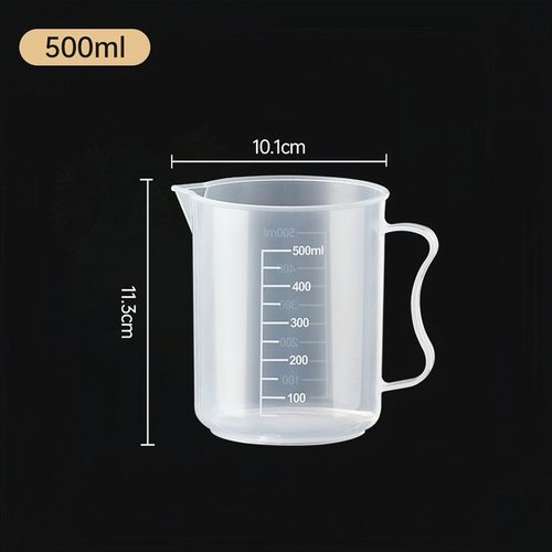 量杯带刻度厨房用食品级塑料刻度杯500ml耐高温奶茶店专用1000ml