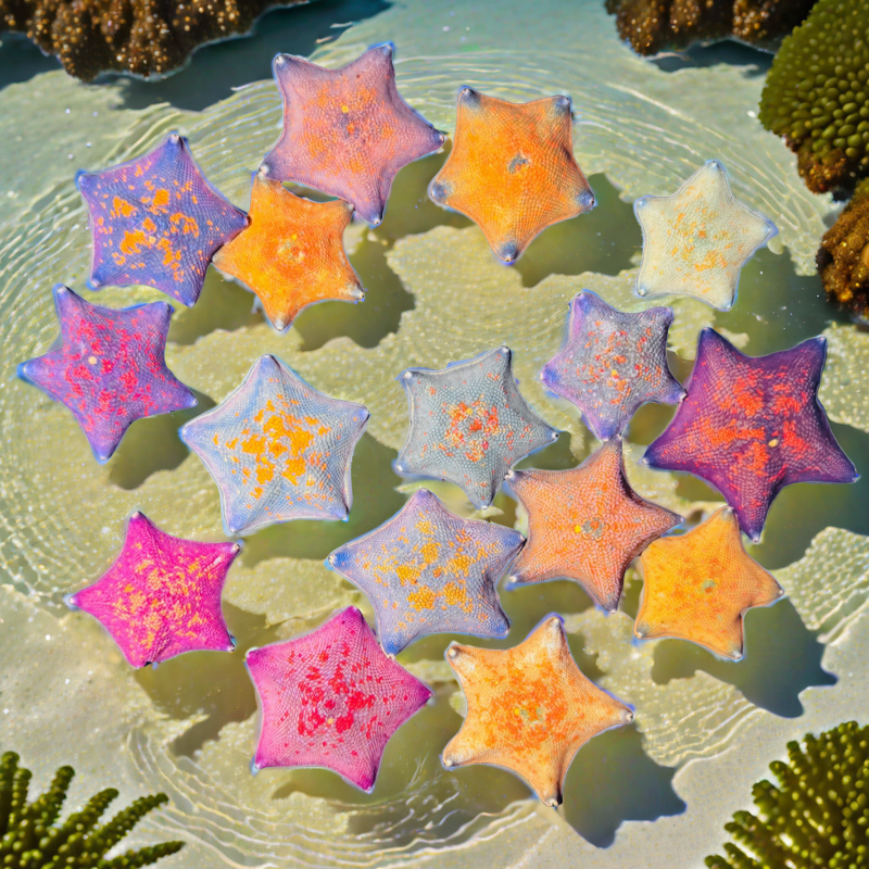 变异海星 特殊色海星 六角海星 异形海星 海燕海星 海洋宠物 水族