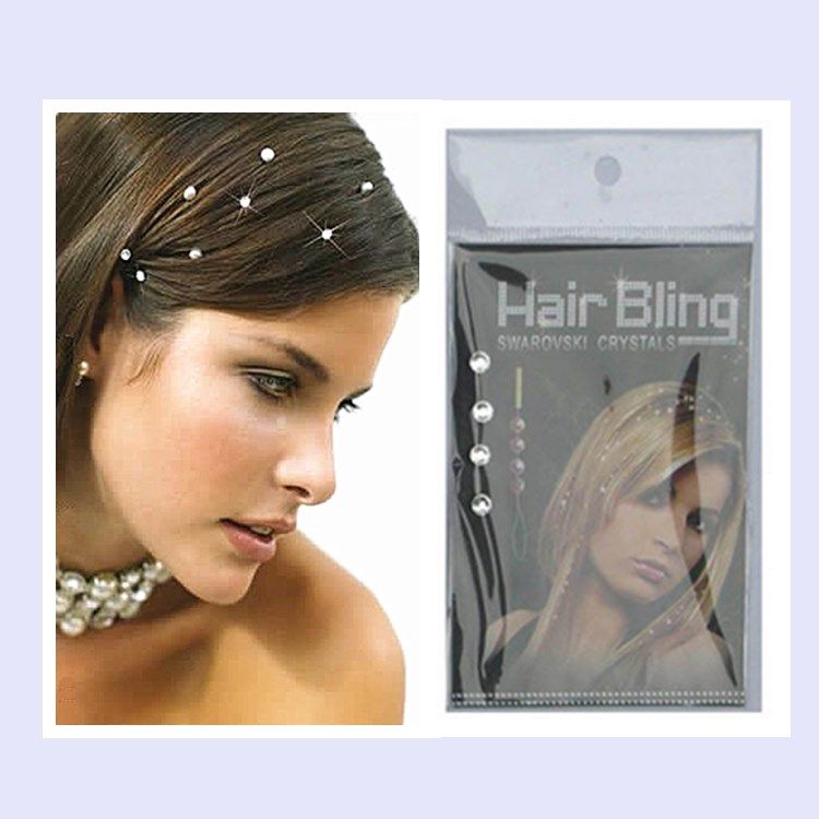 10色发钻 接发钻石 头发烫钻hair bling 发饰代发
