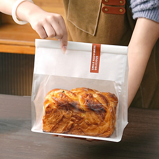 450g吐司面包袋切片打包外带透明自封食品袋饼干麻薯泡芙包装烘焙