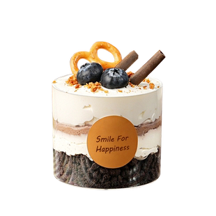 慕斯杯圆形蛋糕甜品台布丁杯木糠加厚透明塑料商用打包一次性创意