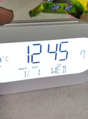 外贸时钟温湿度计 出口白色时钟 有背光 温度计湿度计 做工好