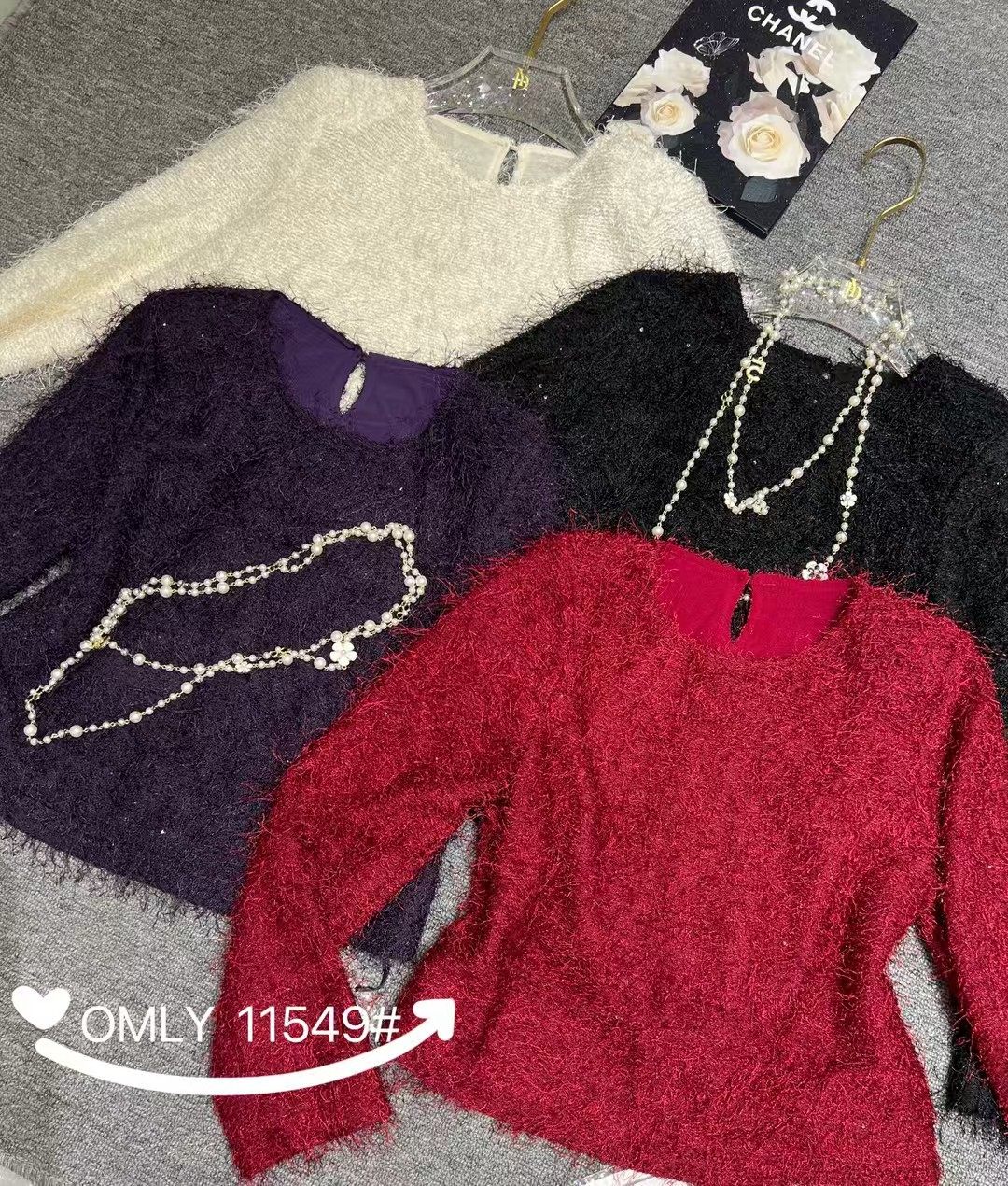 欧货2025秋冬圆领亮片针织衫流苏里衬女宽松显瘦百搭毛衣打底上衣,女装/女士精品,羊绒衫,淘宝优惠券,粉丝福利购,淘宝优惠卷