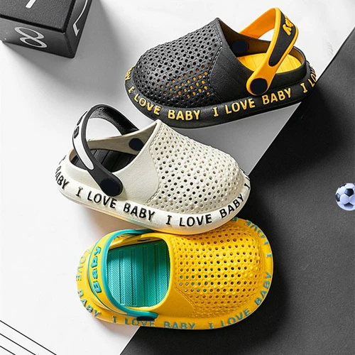 Детские летние сандалии для мальчиков для девочек, нескользящие дышащие тапочки, мягкая подошва