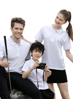 diy翻领文化衫刺绣工作服定制t恤