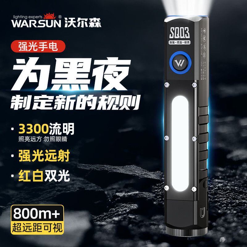 沃尔森强光手电筒超亮SQ03维修灯