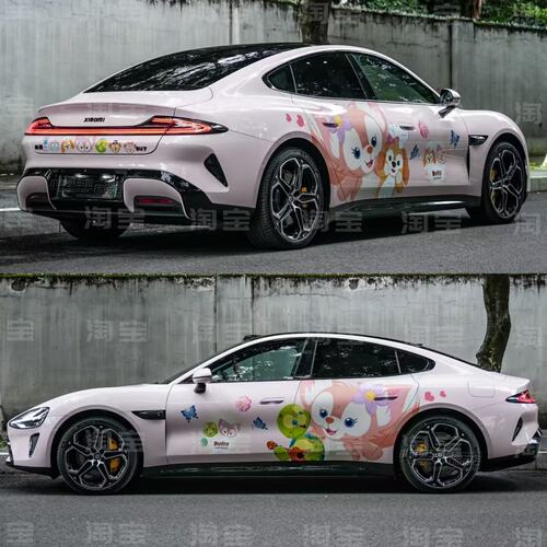 SU7车贴拉花model3毛豆y