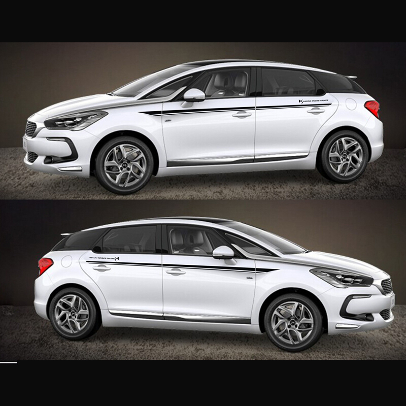 雪铁龙 DS DS5 改装 法国车贴 汽车贴纸装饰拉花 金色车