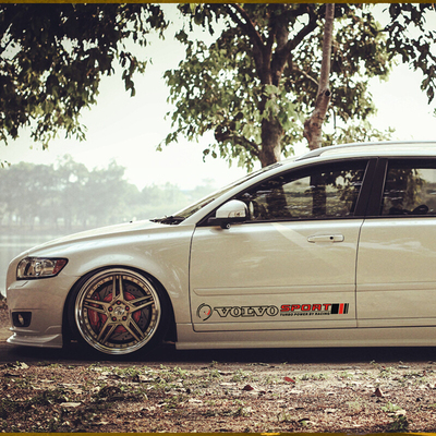 VOLVO沃尔沃车贴S60V60S80XC60XC90改装汽车车身 车门贴纸拉