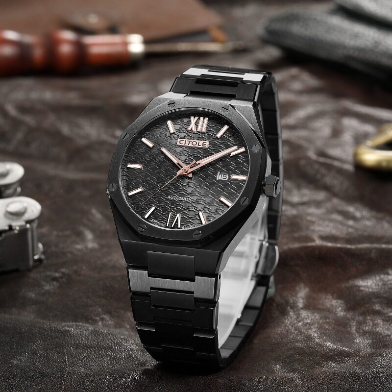西腾citole手表男士机械表精钢表带日历防水送男友礼物男表ct9136