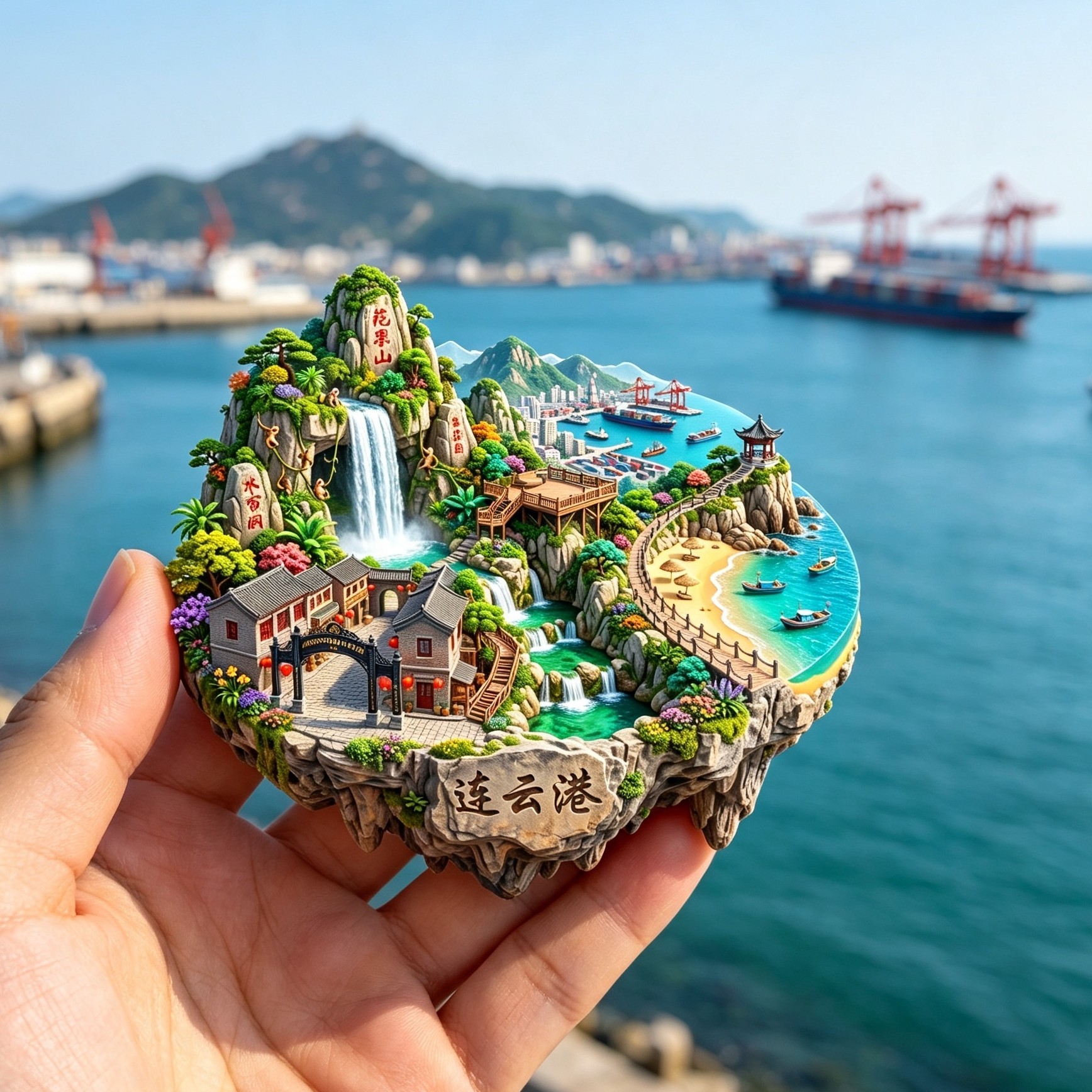 连云港浮雕新款金属冰箱贴文创城市旅游景点纪念品磁吸贴送人礼物