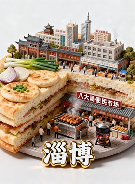 淄博浮雕新款金属冰箱贴山东文创城市旅游景点纪念品磁贴送人礼物