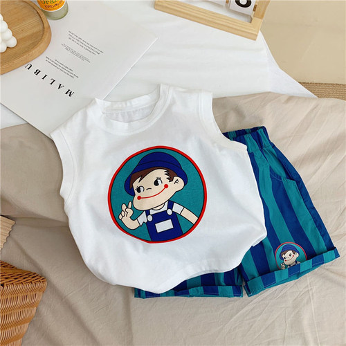 100%纯棉~儿童背心t恤夏无袖上衣