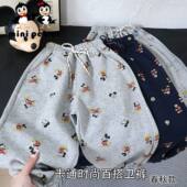 洋气休闲裤 卡通米奇印花男女宝宝宽松韩版 子 2026春秋新款 儿童卫裤