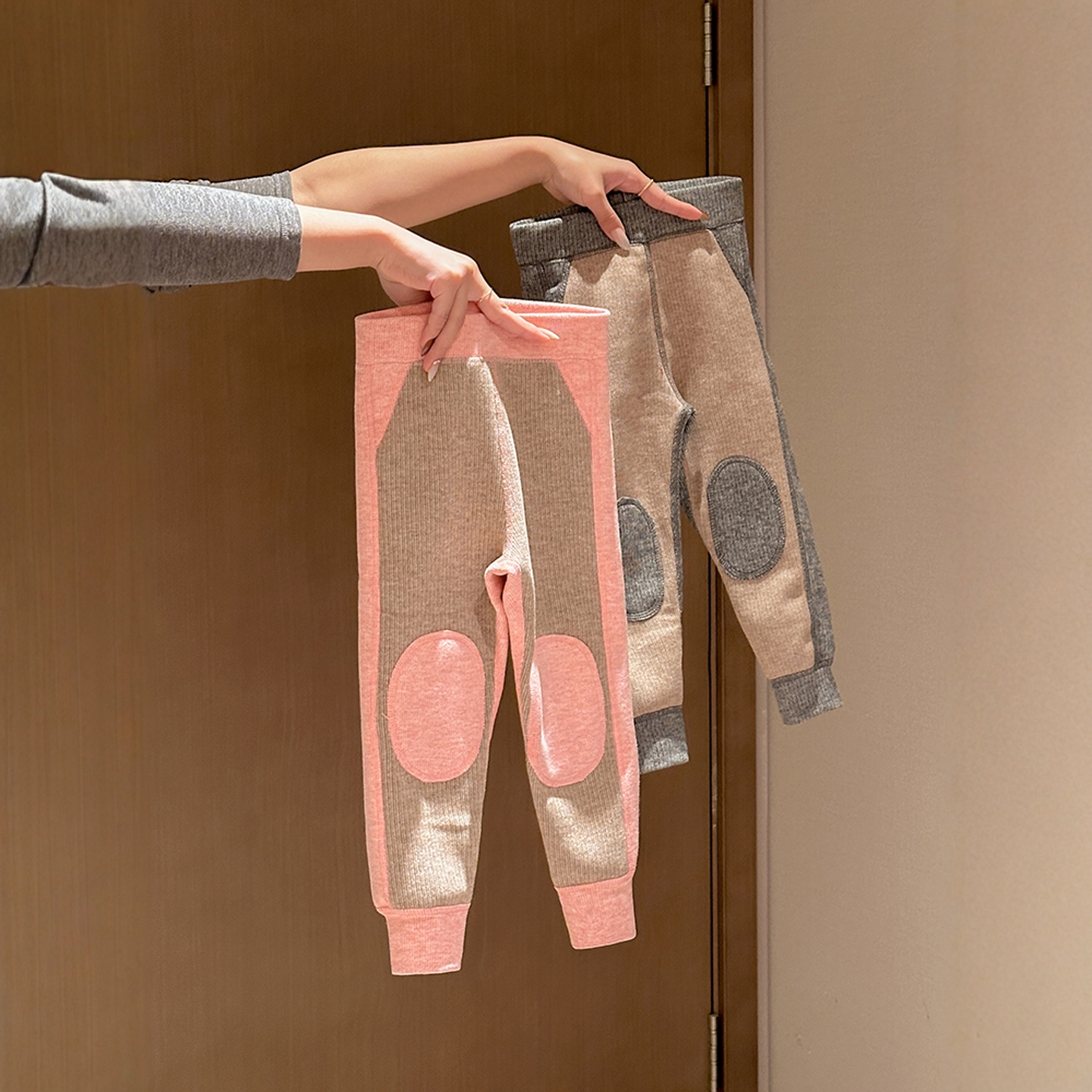 女童打底裤秋冬季奥粒绒洋气长裤