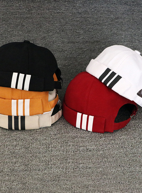 帽子男瓜皮帽套头地主帽韩版街头潮人嘻哈帽无檐女雅痞时尚地痞