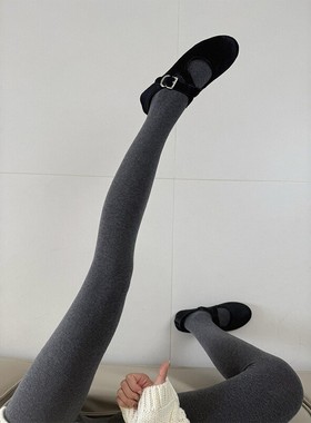 灰色150g连裤袜子女春秋冬无绒百搭显瘦显腿长可踩脚打底裤配袜套