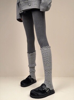 灰色打底裤女外穿显瘦显腿细不起球连裤袜踩脚百搭耐穿150g无绒款