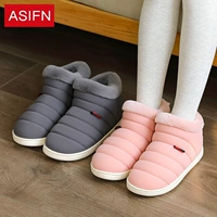 Dép đi trong nhà mùa đông dép nữ không trơn trượt trong nhà nhà đôi dày đáy ấm với giày tháng giầy cotton - Trang chủ dep long di trong nha
