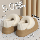 厚底棉拖鞋女款冬季外穿2025新款包跟保暖防水防滑可拆卸毛毛棉鞋