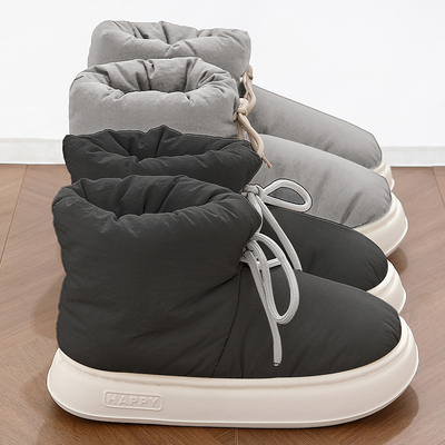 羽绒棉拖鞋男士冬季全包跟室内