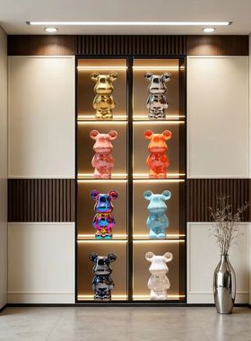 客厅酒柜摆件暴力熊轻奢高档