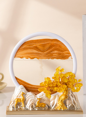 3d立体客厅发财树轻奢