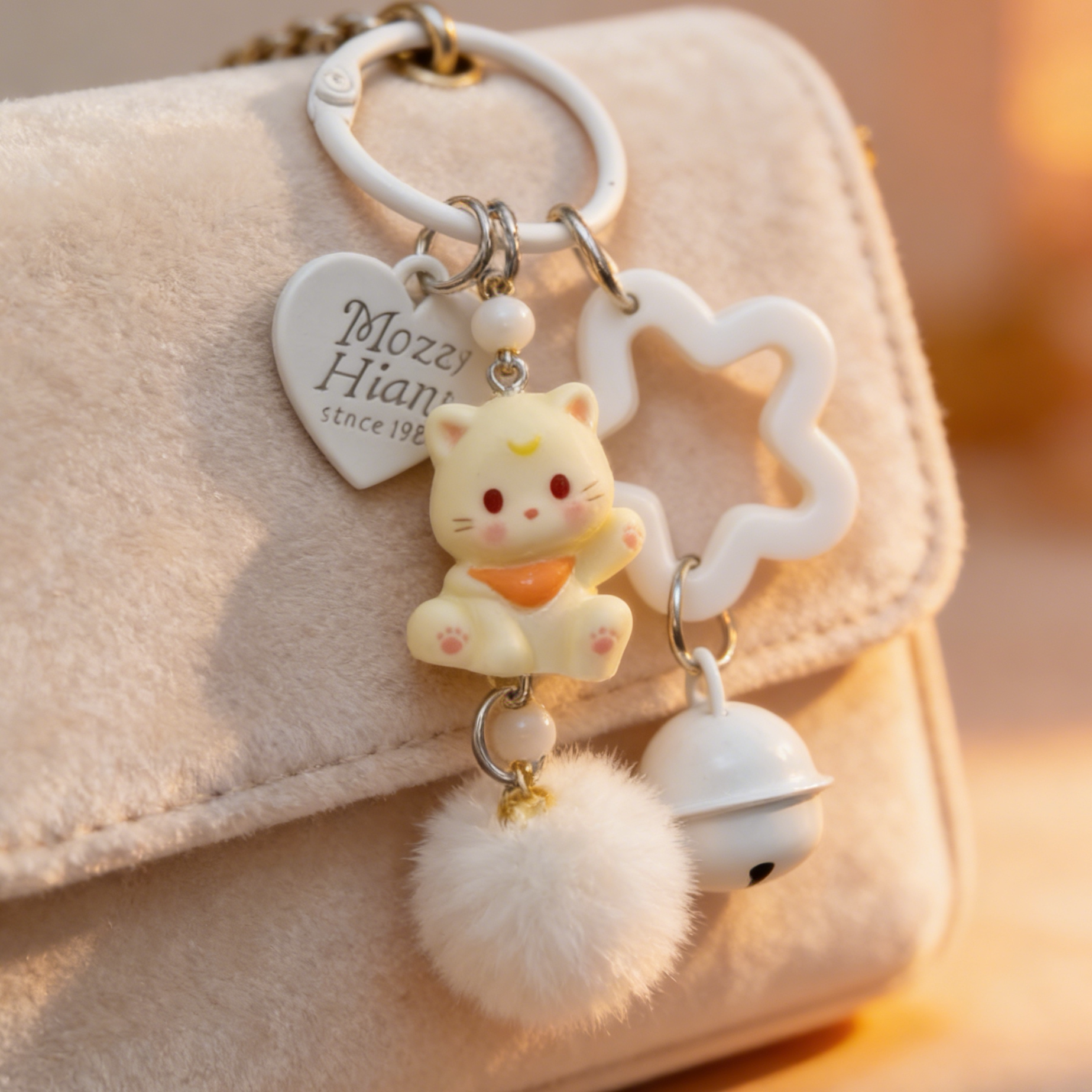 猫咪铃铛钥匙扣可爱卡通学生少女包包配饰书包挂件闺蜜礼物挂饰