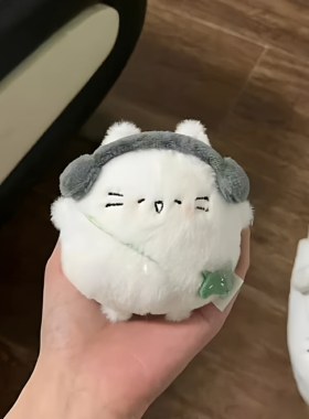 可爱胖嘟嘟小猫蛋四叶草小猫玩偶毛绒挂件超包萌书挂件钥匙扣挂饰