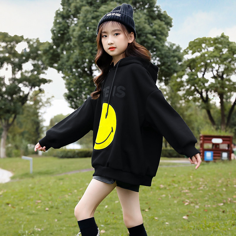 童装女童秋装卫衣2022新款网红休闲中大童女孩套头儿童上衣春秋款