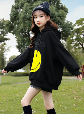 童装女童秋装卫衣2022新款网红休闲中大童女孩套头儿童上衣春秋款