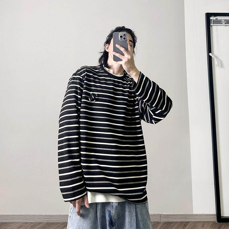 PGUP STUDIO美式复古条纹卫衣男女长袖潮牌宽松休闲圆领套头卫衣,男装,卫衣,淘宝优惠券,粉丝福利购,淘宝优惠卷
