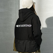 HKWORKSHOP卫衣男女士骑行春秋冬季 连帽宽松休闲重磅外套T恤上衣