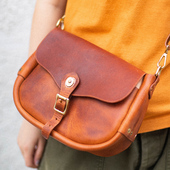 workshop霍尔文头层牛皮手作复古经典 小马鞍包斜挎手拎单肩包