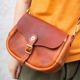 workshop霍尔文头层牛皮手作复古经典 小马鞍包斜挎手拎单肩包