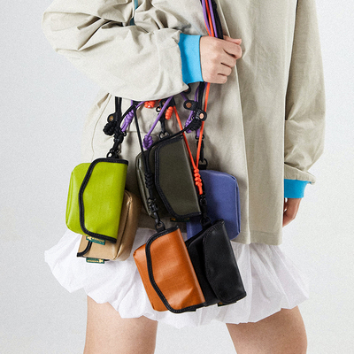 HKWORKSHOP小方包MINI挂绳耳机钥匙卡包Airpods零钱多巴胺配色包