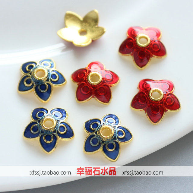 烧蓝 景泰蓝diy饰品配件 中式新娘结婚头饰发簪手工材料 尖角花托,饰品/流行首饰/时尚饰品新,其他DIY饰品配件,淘宝优惠券,粉丝福利购,淘宝优惠卷