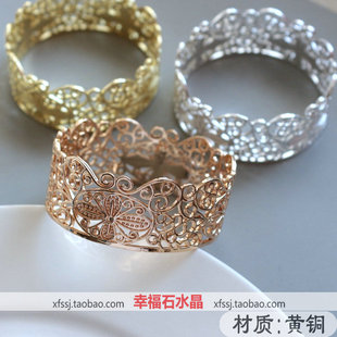 黄铜 铸铜 镂空底片 发冠底座 手工diy饰品配件 古风凤冠发饰材料